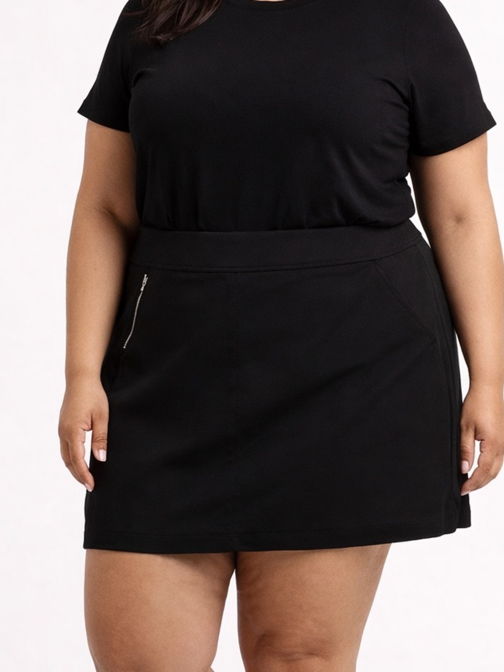 Soncy Front Zipper Embellished Black Skort Size Soncy 6 or 4X